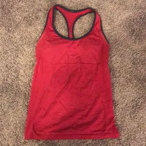Red Lulu Lemon tank top